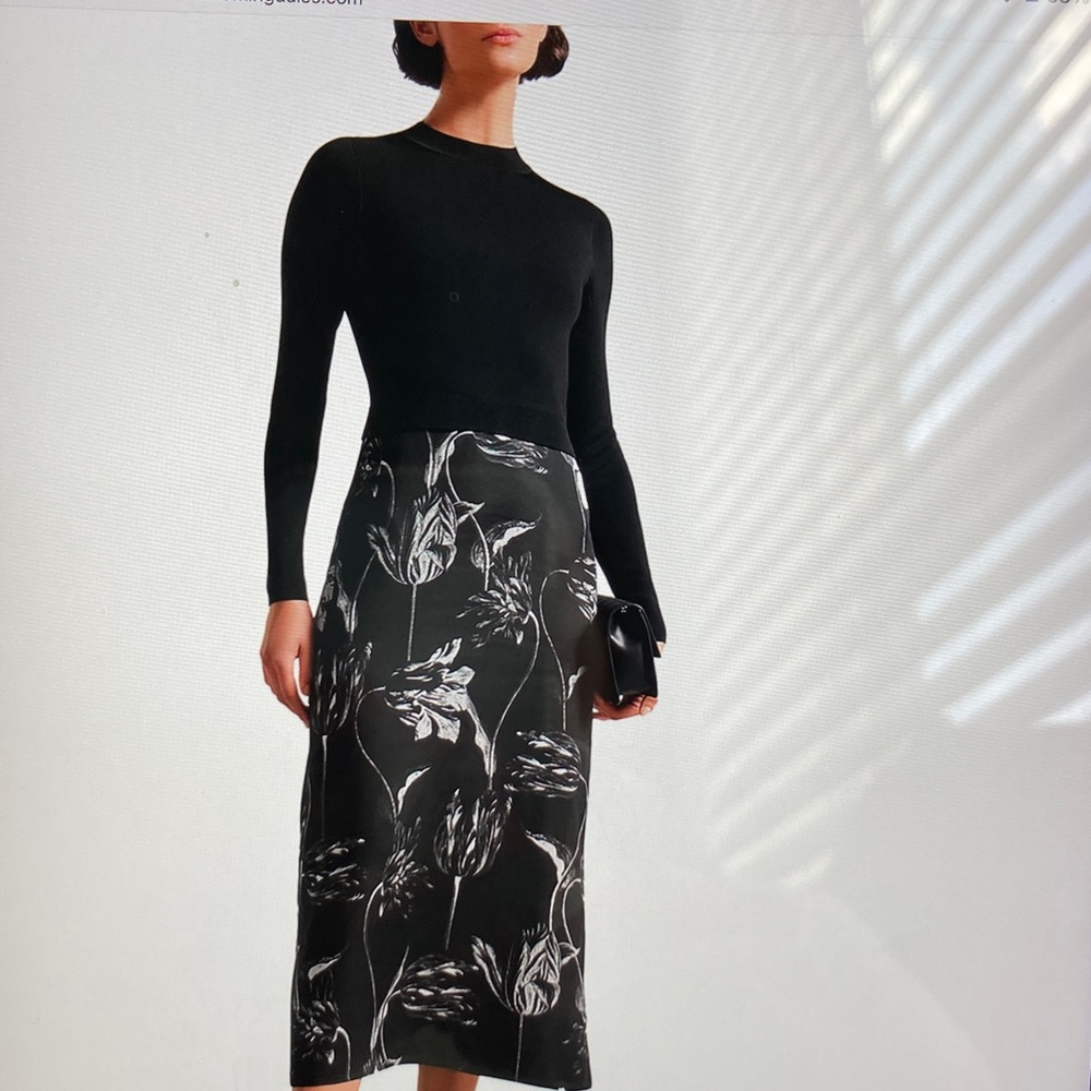 Ted Baker Alettaa knit Bodice Slip Skirt dress
